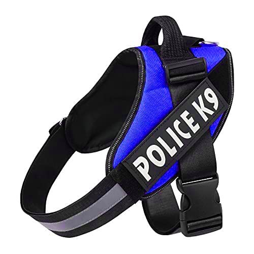 KittuPet Dog K9 Police Harness Dog Vest with Hook and Loop Straps and Handle and Adjustable (Large, Blue) (B0BFP37Z59) Amazon Price History, Amazon Price Tracker