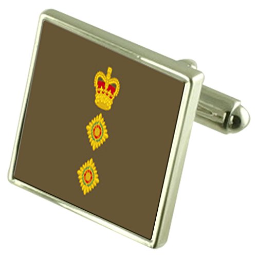Army Insignia Rank Colonel Cufflinks with Pouch