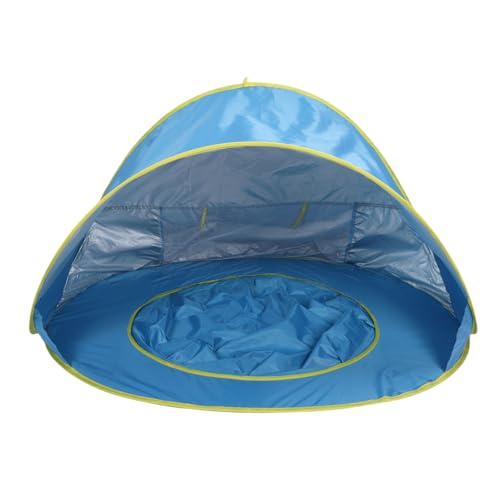 Eujgoov Tienda de Campaña de Playa Emergente, Refugio Solar Portátil y Ligero con Piscina para Bebés Integrada, Ideal para Actividades Familiares en la Playa y Camping, 120x80x70cm (Blue)