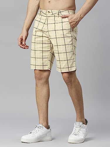 Image of Thomas Scott Men's | Solid | Chino Shorts | Regular Fit | Cotton Elastane | Above Knee | Casual Short