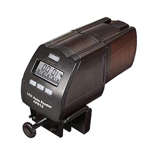 Homieco Aquarium Automatic Fish Feeder, Fish Food Dispenser for Aquarium, LCD Display Fish Food Dispenser for Fish Tank for Weekend or Holiday Food Dispensers