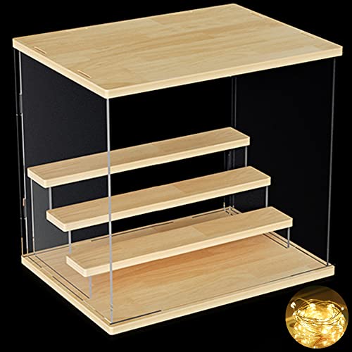 DuvinDD Acryl-Vitrine für Sammlerstücke, 4 Ebenen, Ständer, transparente Acrylboxen für Display, Mini-Funko-Pop-Figur, Spielzeugpuppensammlung, staubdicht, Vitrine, Aufbewahrungswürfel mit Regalen Cover