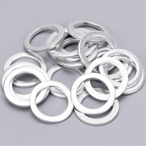 Image of 20pcs Aluminum Transmission Fluid Drain Plug Gasket 18mm I.D, 25.5mm O.D for Honda 90471-PX4-000