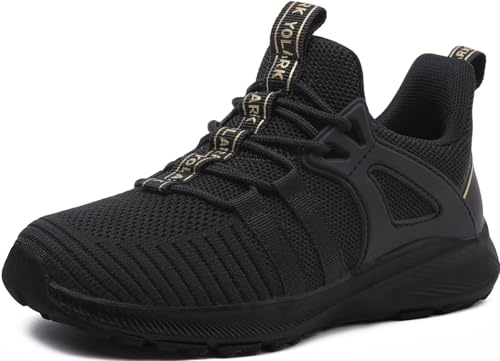 YOLARK Boys Girls Sneakers Lightweight Kids Tennis Shoes,Black Big 2.5 by YOLARK - Used condition - Image 6