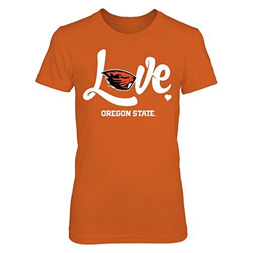 FanPrint Oregon State Beavers T-Shirt - OSU - Mascot Love - Women's Tee/Orange / 2XL