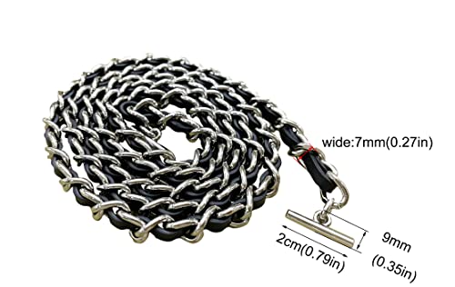 YESIKIMI Conversion Kit Real Cowhide Leather Chain+Insert Compatible With Chanel Flap Long Wallet Gift for Her