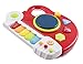 Vokodo Toy Guitar 3-in-1 Musical Toy Guitar,Keyboard,Jazz Drum 3D Light Toy for Kids Musical Instrument Playset w/ Music, Lights (Red)