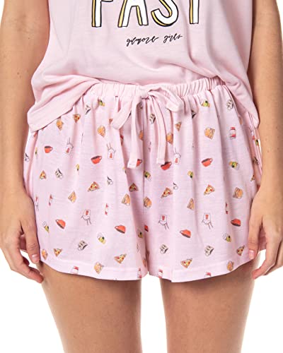 INTIMO Gilmore Girls Womens' Coffee Life's Short Talk Fast Sleep Pajama Set Shorts3