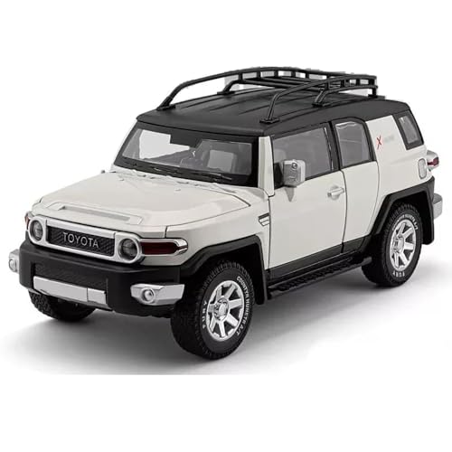 Image of 1:24 Fj Land Cruiser Toy Car Toyota Toy Car Diecast Metal Cars Light Sound Pull Back Openable Door Cars for Kids
