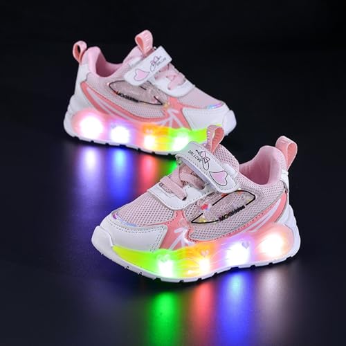 IWIHMIV Girls Sneakers Kids Breathable Tennis Shoes Non Slip Lightweight Running Comfortable Casual Walking Shoes 5