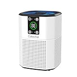 Air Purifier for Home Bedroom, Cobectal Room Air Cleaner with H13 True HEPA 3-in-1 Filter, Aroma Function & Sleep Mode, Desktop Small Air Purifier for Office, Dorm, Hotel, RVs (White)