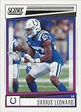 2022 Score #14 Shaquille Leonard Indianapolis Colts Football Card