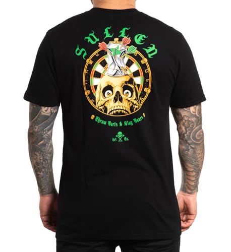 La Mejor Lista de Playeras de Flash para Hombre . 43 Sullen - playera de manga corta para hombre con diseño de dardos, Negro azabache, Large