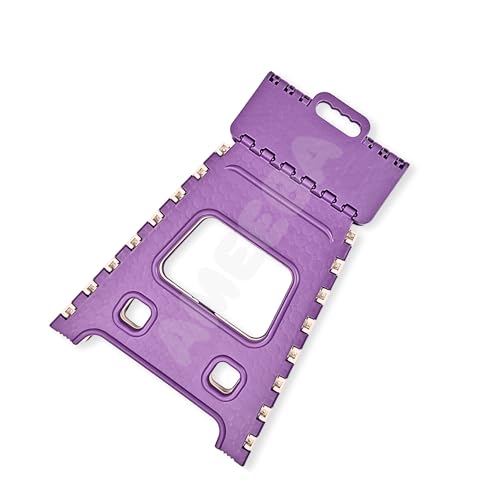 Image of AMEEBA 18 Inch Super Strong Folding Step Stool to Support Adults and Safe Enough for Kids. Opens Easy with One Flip, Great for Kitchen, Bathroom, Bedroom, Kids or Adults (Purple)
