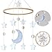 Baby Campanelli Eolici, Campana di Vento Stile Nordico, Carillon del Vento del Bambino per Decorazione Giostrina e Cameretta (Luna stella)