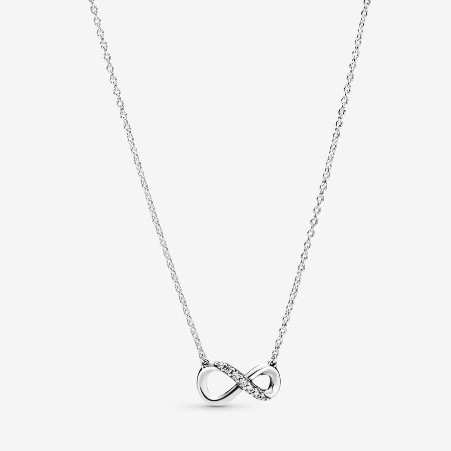 PANDORA Sparkling Infinity Collier Necklace - Stunning Women's Jewelry - Gift for Her - With Gift Box - 19.7"