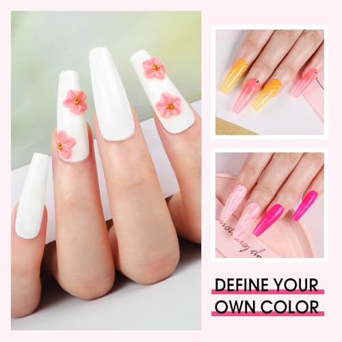 COSCELIA Acryl Nagelset Starterset Komplett, 21 Farben Acryl Pulver mit 30ML Monomer Acryl Liquid,200 Stück False Nails Acryl Künstliche Fingernägel Nägel Starterset Selber Machen