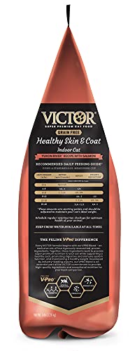 Image of VICTOR Healthy Skin & Coat Dry Cat Food - Indoor Cat Salmon Kibble, 5 lb