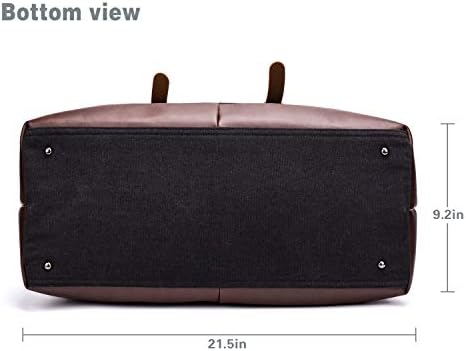 Travel Bag with Durable Canvas and Pu Leather is not Easy to Tear and Break, Suitable for Business Trip, Tourism, Camping and Outdoor Activities (Black) 3 Travel Bag with Durable Canvas and Pu Leather is not Easy to Tear and Break, Suitable for Business Trip, Tourism, Camping and Outdoor Activities (Black)