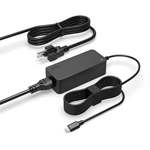 65W Type C Charger Fit for Dell Latitude 5330 5530 7530 9330 5430 7430 9430 Rugged Extreme,Latitude 5320 5420 5520 7320 7420,Chromebook 3100 Laptop Power Adapter Cord Supply