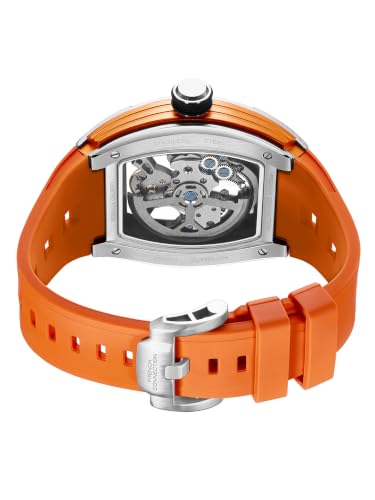 Image of French Connection Limited Edition | Stealth Series | Skeleton Dial | Stainless Steel Case | Premium Silicone Strap | Automatic Watch for Men - FCA48