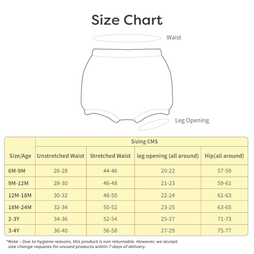Image of superbottoms Baby Bloomers | Unisex Supersoft Underwear for Girls and Boys | 3X Softer Underwear | Super Stretchy, Breathable, Gentle Elastics, No Scratchy Tags, AZO-Free Dyes| 3 Free Funky Tattoos