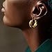 FRUMOS 18K Gold Plated Chunky Hoop Earrings for Women Fashion Thick Gold Hoops Earrings Set Jewelry for girls Birthday Christmas Gifts(Big tires hoop)