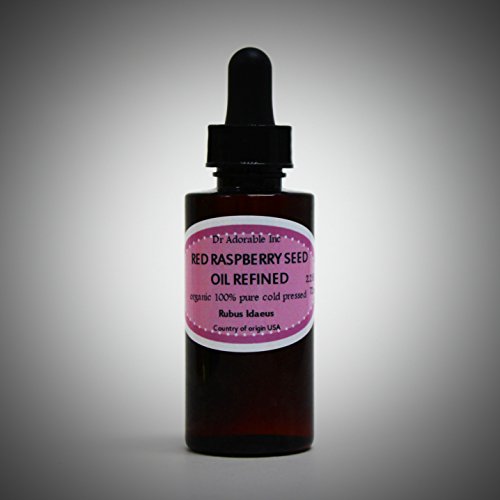 Red Raspberry Seed Oil REFINED Organic Cold Pressed 100% Pure 2.2 Oz with Glass Dropper