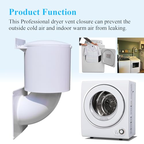 Wfcyx P7815 Dryer Vent Cover 4 Inch, Outdoor Dryer Vent Closure/Seal, Hood For Home Exterior, Uv Resistant, Mouse Proof, Natural Energy Saving, Clothes Dryer Replacement Vents thumb #4