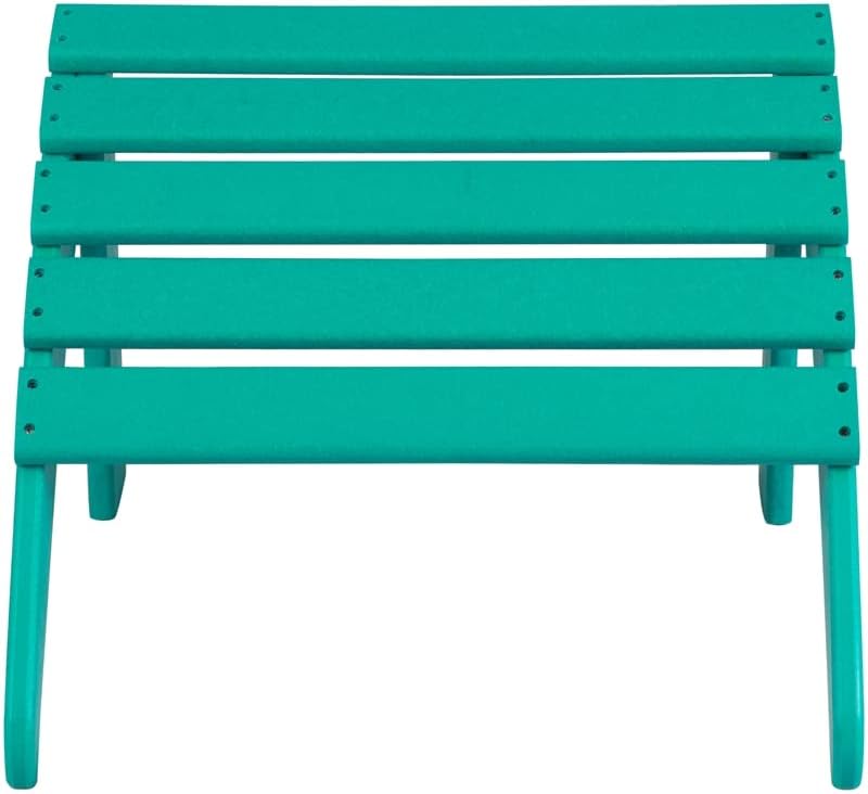 Miniatura 7 de Paradise - Juego de 3 sillas Adirondack plegables con mesa auxiliar cuadrada y otomana