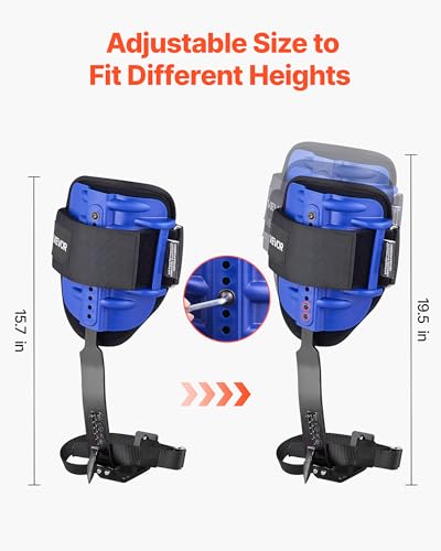 Image of VEVOR Tree Climbing Spikes, 1 Pair Height-Adjustable Climbing Spurs, 350lbs Load Capacity Tree Climbing Gear with Straps, Arborist Equipment for Climbers, Hunting, Fruit Picking