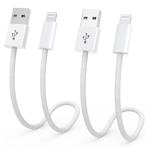 iPhone Ladekabel Kurz, Apple Ladekabel 2Pack 30CM, Lightning Kabel MFi-Zertifiziert Schnellladekabel für iPhone 14 13 12 11 Pro/Pro Max/Mini, XR XS Max X, 8 7 6 6s Plus, 5s 5 SE 1