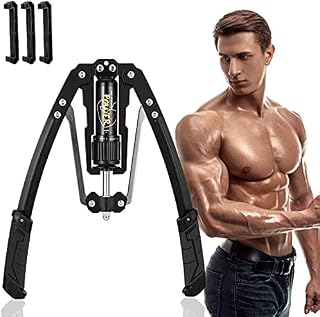 Adjustable Hydraulic Power Twister Arm,Strength Training Equipment,Resistance 44-440LB Hydraulic Bar Exerciser Expander for Shoulder,Arms and chest expander for Men and Women Home Fitness Equipment