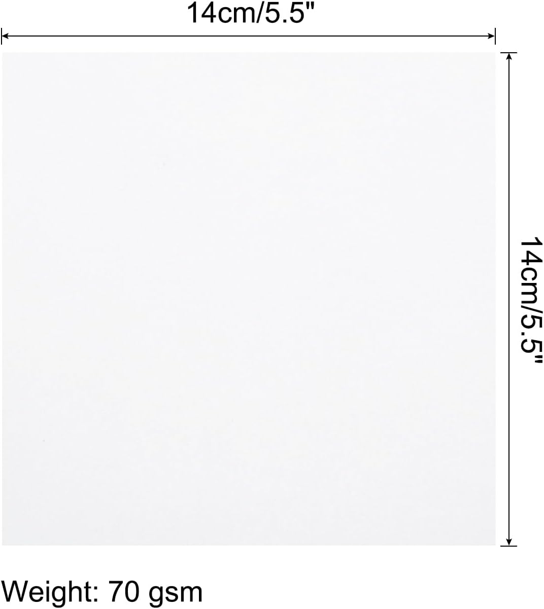 MECCANIXITY 100 Sheet Origami Paper Double Sided White 5.5x5.5 Inch Square Sheet for Art Craft Project, Beginners, Gifts Decor