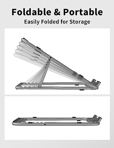 Mchose Laptop Stand, 360 Swivel Aluminum Computer Stand Ergonomic Laptop Riser Notebook Holder Compatible With 17.3Inch Macbook Air Pro, Dell Xps, Hp, Lenovo More Laptops,Grey #TOP1
