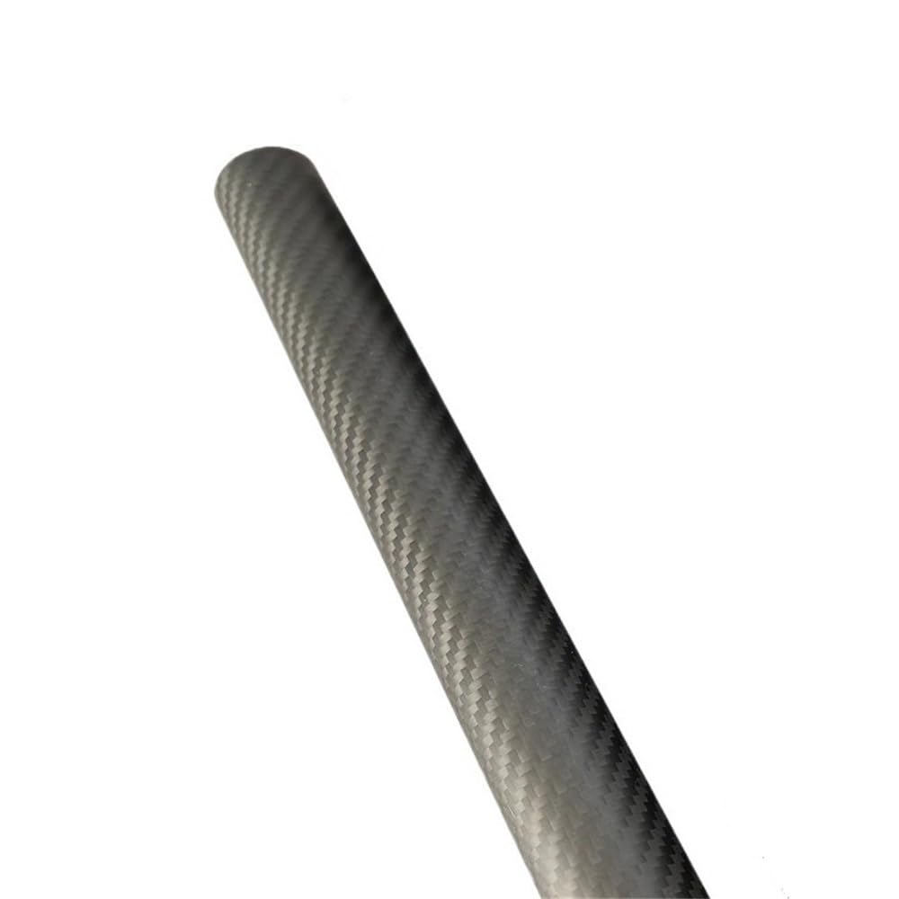 Lot de 2 tubes droits en fibre sergée mate de 500 mm, épaisseur de paroi de 1,5 mm, tube en carbone 3K résistant au vieillissement(12x9mm)