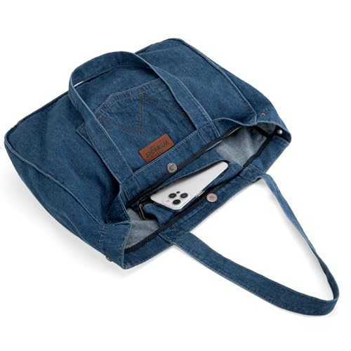 Image of Montana West Wrangler Denim Tote Bag for Women Purses for Work Travel Everyday