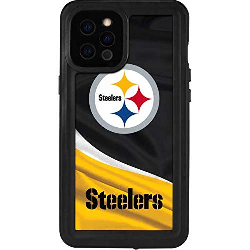 Skinit Waterproof Phone Case Compatible with iPhone 12 Pro Max - Officially Licensed NFL Pittsburgh Steelers Design