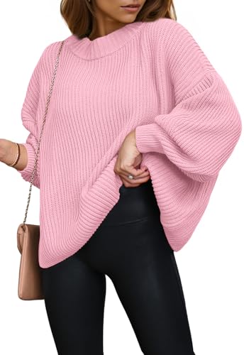 Image of PRETTYGARDEN Womens Sweaters Spring 2026 Oversized Chunky Knitted Pullover Sweater Casual Long Sleeve Crewneck Cute Sweaters
