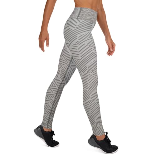Leggings de yoga gris anti-irritation taille haute galbant - 3