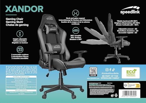 Speedlink Xandor Gaming Chair SL-660005-BKGY の商品画像 9