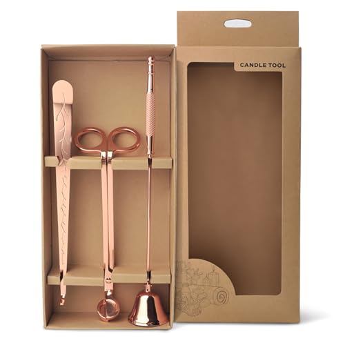 Kit cuidado para pabilos 3 en 1 accesorio para velas acero miniatura 5