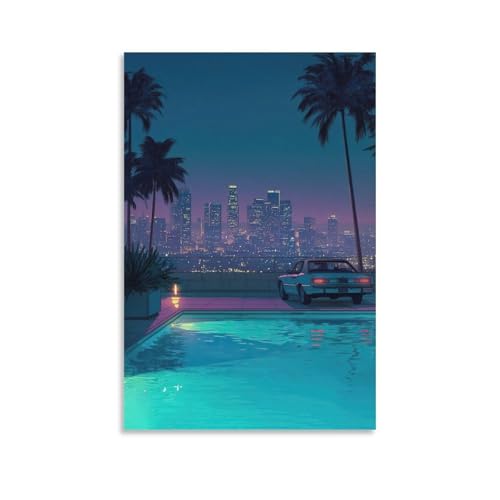 永井博アートポスター (19) 装飾 絵 キャンバス リビングルーム 寝室 印刷 パネル16x24inch(40x60cm)