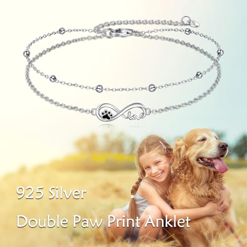 Image of TIGER RIDER Dragonfly Anklet Sterling Silver Dragonfly Gifts Jewelry for Women with Crystal Birthday Anniversary