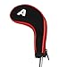Andux 12pcs/Set Golf Iron Club Head Covers Number Print Long Neck with Zipper Black/red