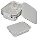 CENBEN 20 Piezas Bandejas Aluminio Desechables Grandes con Tapa 1900 Ml Bandejas Aluminio Desechables Cuadradas-para Hornear Cocinar Congelar y Almacenar Alimentos(26,5 X 19,2 X 6,5 cm)