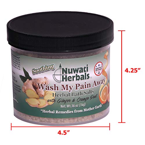 Wash My Pain Away Herbal Bath Salts With Ginger And Orange Peel By Nuwati Herbals, 36 Ounces #TOP3