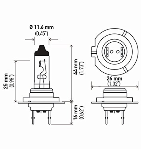 Image of HELLA H7SB Standard Halogen Bulb, 12V, 55W (Pack of 2)