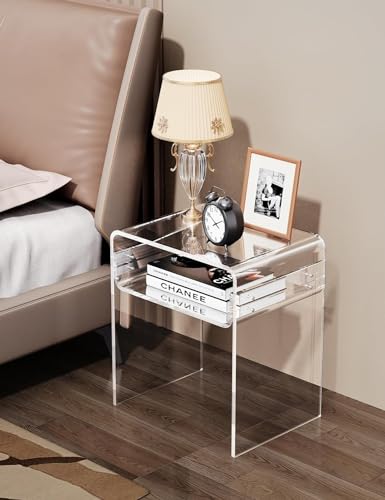 Solaround Clear Acrylic 2-Tier Nightstand for Bedroom Living Room Home Decor (Clear)  
Solaround Clear Acrylic End Table 2-Tier Nightstand with Modern Design for Living Room Bedroom Home Decor (Clear)  
Solaround Clear Acrylic 2-Tier Nightstand for B