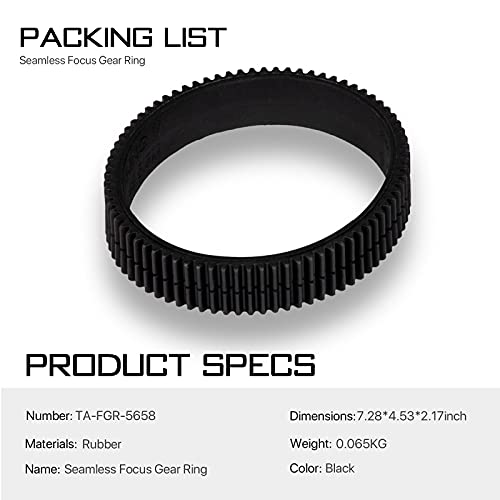 Tilta Seamless Focus Gear Ring for 56-58mm Lens 360° Seamless Rotation Silent for Tilta Mini Follow Focus Nucleus Nano DSLR 0.8 Mod Standard Gear Camera Lens Accessories TA-FGR-5658 - Image 2